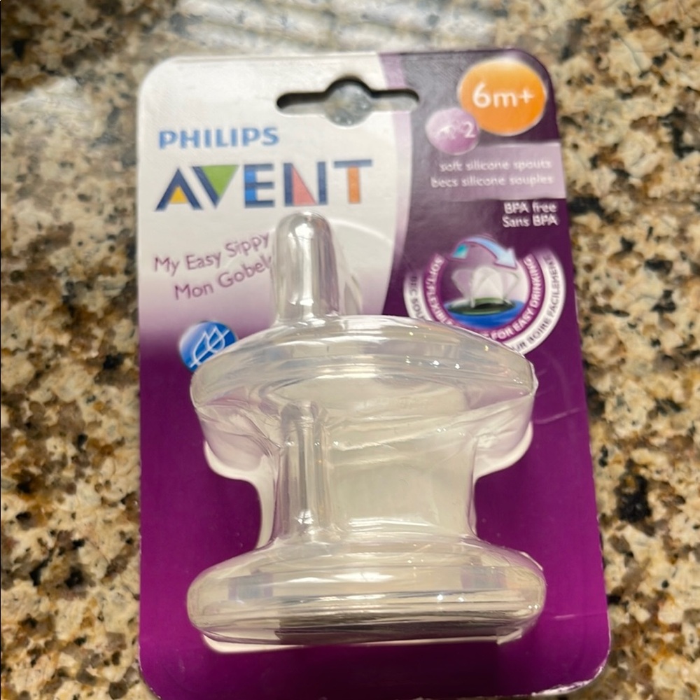 NWT Phillips Advent soft silicone spouts for 6m+ for Avent sippy cups